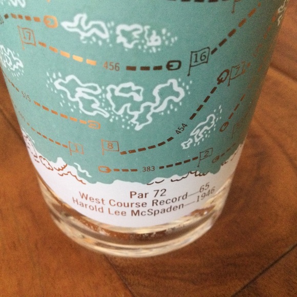 2 Vintage Golf Course Cocktail Glasses Vintage PGA memorabilia Cera Sports - Picture 3 of 6